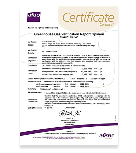 ISO 14064-1 
Greenhouse Gas Verification