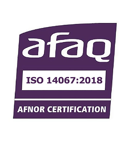 ISO 14067
Approved Product Carbon Footprint