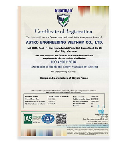 ISO 45001
Occupational Health & Safety